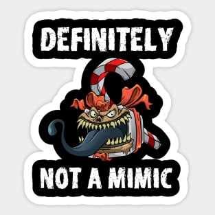 Roleplaying Mimic Creature RPG Joke Meme DM PnP Christmas Sticker